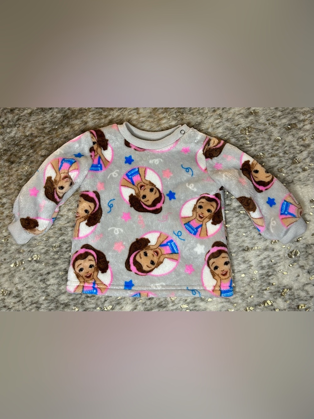 5 for‎ $25🔥Ms. Rachel Sherpa Fleece Grey Sweatshirt Baby Girl 0-3 Months